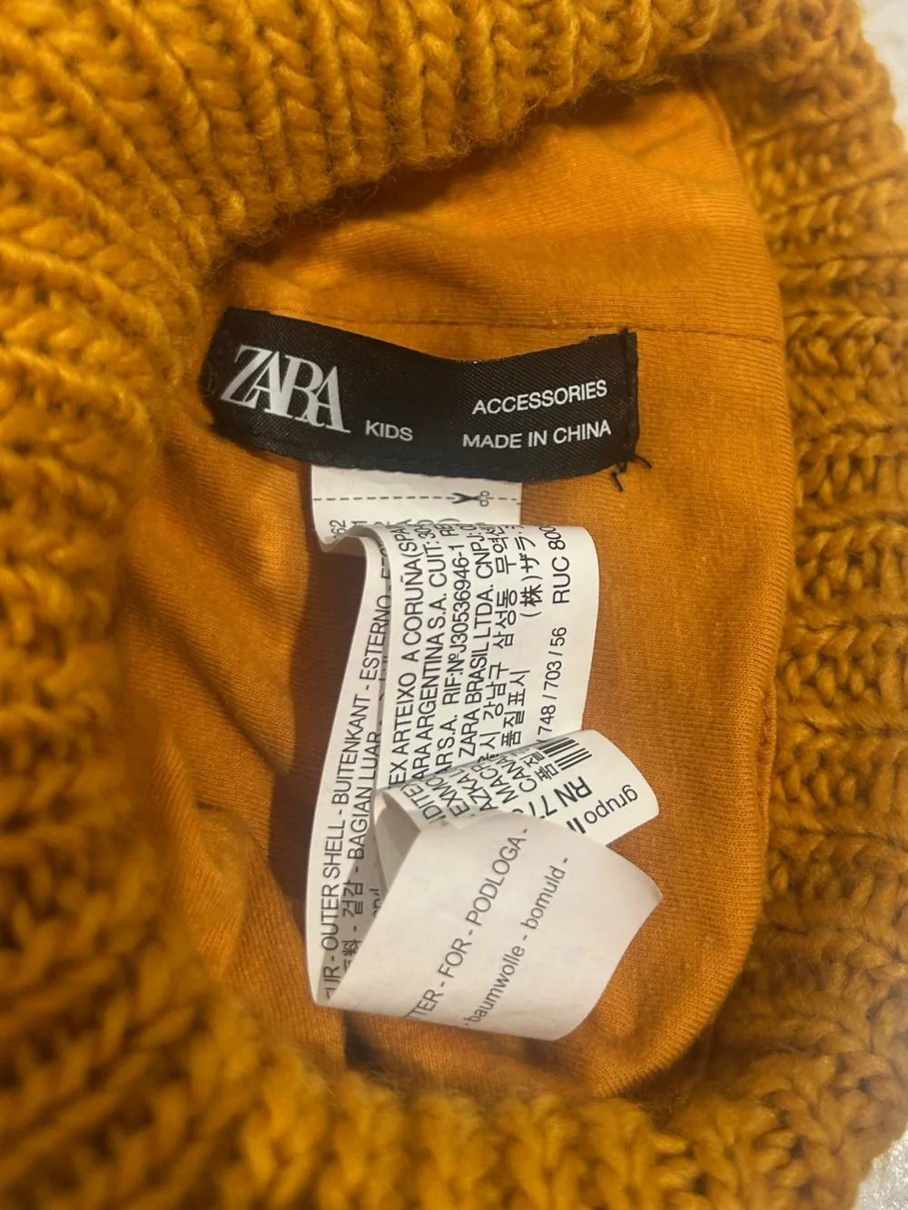Orange Fuzzy Kids Beanie